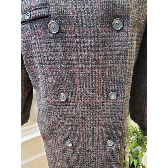 Harve' Benard Women's Gray 100% Wool Long Sleeve Buttons Front Trench Coat XL - Picture 4 of 11